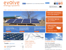 Tablet Screenshot of evolveenergysystems.com